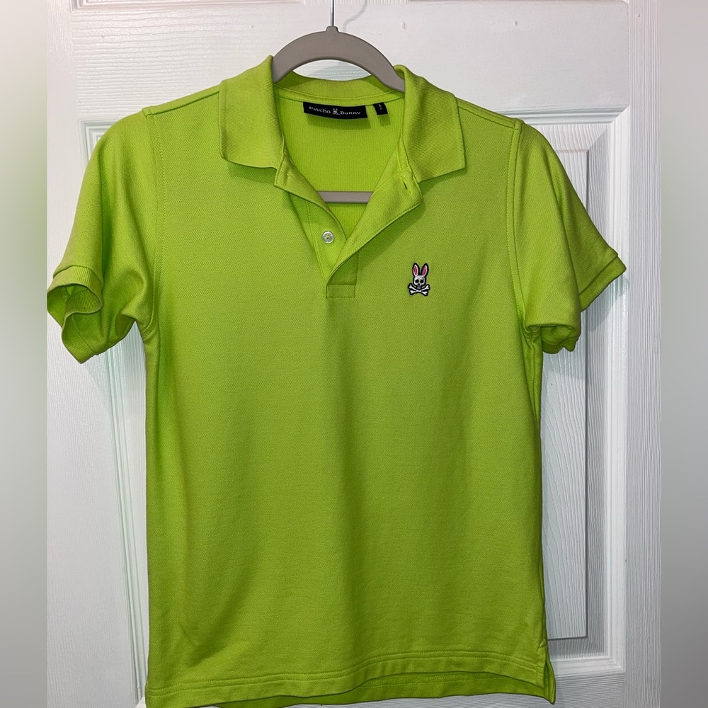 Psycho Bunny kids Lime Polo Shirt